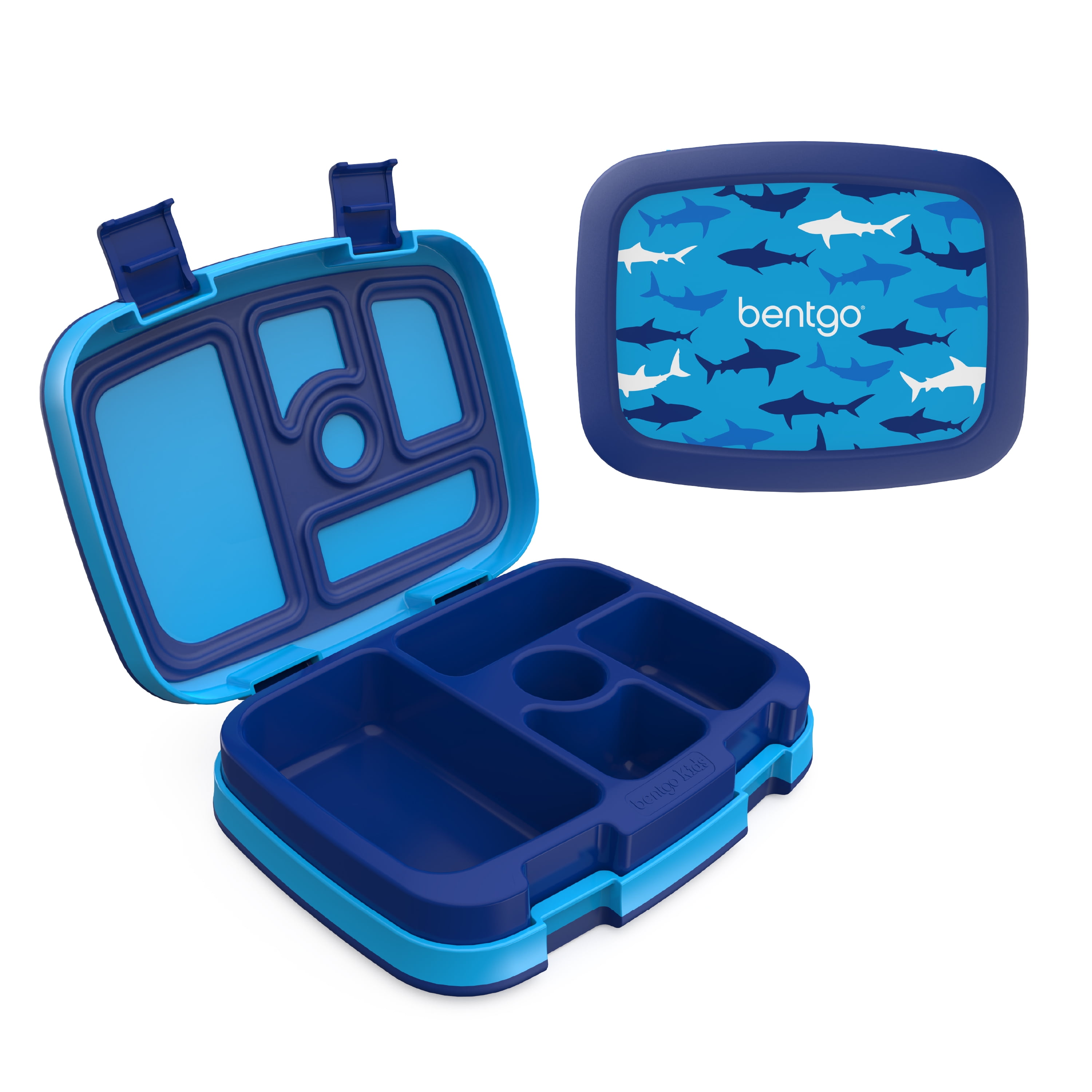 Bentgo Kids Prints Lunch Box & Water Bottle Set (Sharks)