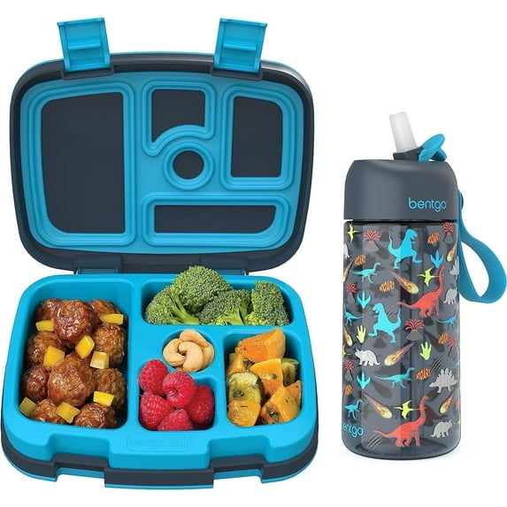 Bentgo Leak-Proof Lunch Box & Water Bottle Set (Dinosaur)
