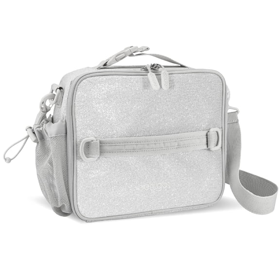 bentgo Glitter Edition Kids Insulated Lunch Bag 3-Compartment Silver (BGPTBAG-SLGL)