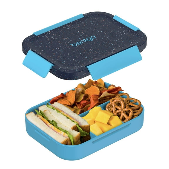Bentgo Kids Lunch Box with Leakproof Lid and Tray - Blue Speckle