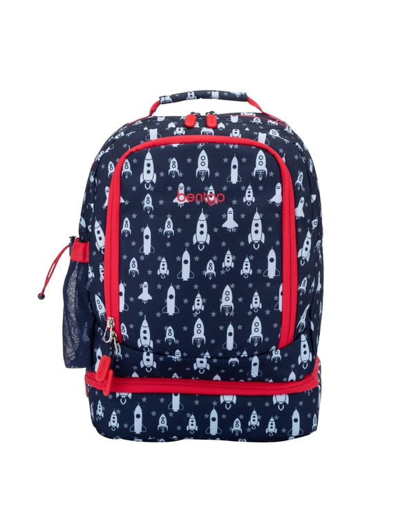 Kids Prints 2-in-1 Backpack & Insulated Lunch Bag - Blue Rocket