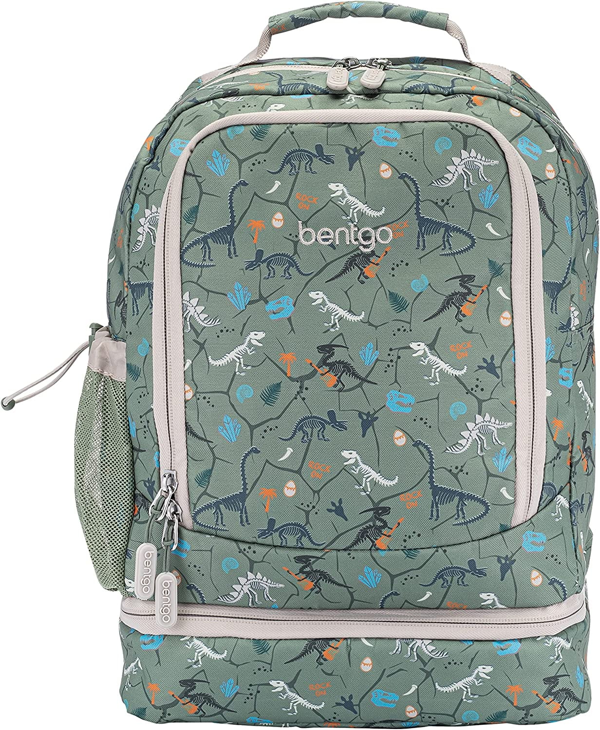 Bentgo Kids Prints 2-in-1 Backpack & Insulated Lunch Bag - Dino Fossils 