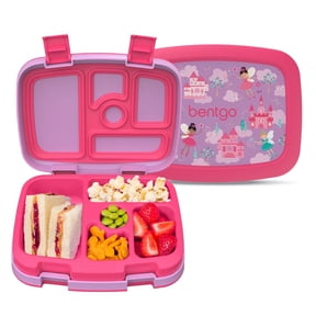 Bentgo Kids Prints Leak-Proof, 5-Compartment Bento-Style Kids Lunch Box - Ideal Portion Sizes for Ages 3-7, Durable, Drop-Proof, Dishwasher Safe, BPA-Free Materials (Fairies)