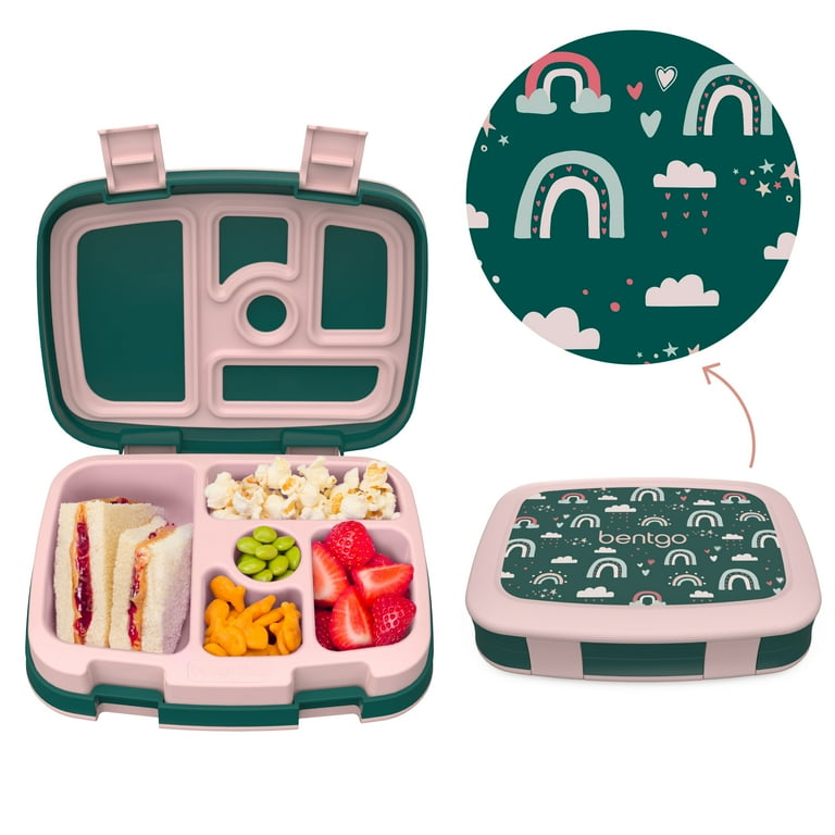 Bentgo Kids Prints Leak-Proof, 5-Compartment Bento-Style Kids Lunch Box -  BPA-Free, Dishwasher Safe, Food-Safe Materials (Lavender Galaxy) 