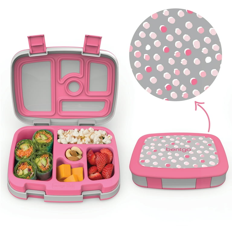 KEMETHY Bento Lunch Box for Kids, 4 Compartment Leak Proof  Lunchbox with Tableware Kids boxes School, Microwave/Dishwasher/Freezer  Safe, BPA-Free and Reusable, Pink: Home & Kitchen