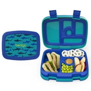 Bentgo Kids Prints Shark Reusable Lunch Box - Bpa-Free, Leak-Proof with Portioned Compartments