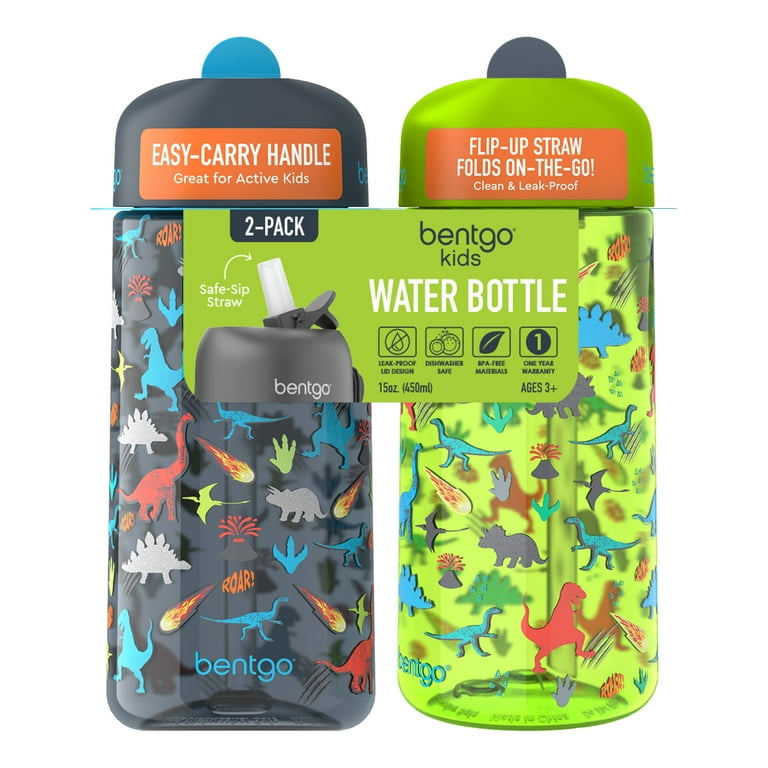 Bentgo Kids Prints Tritan Water Bottles RocketShark Pack Of 2 Bottles -  Office Depot