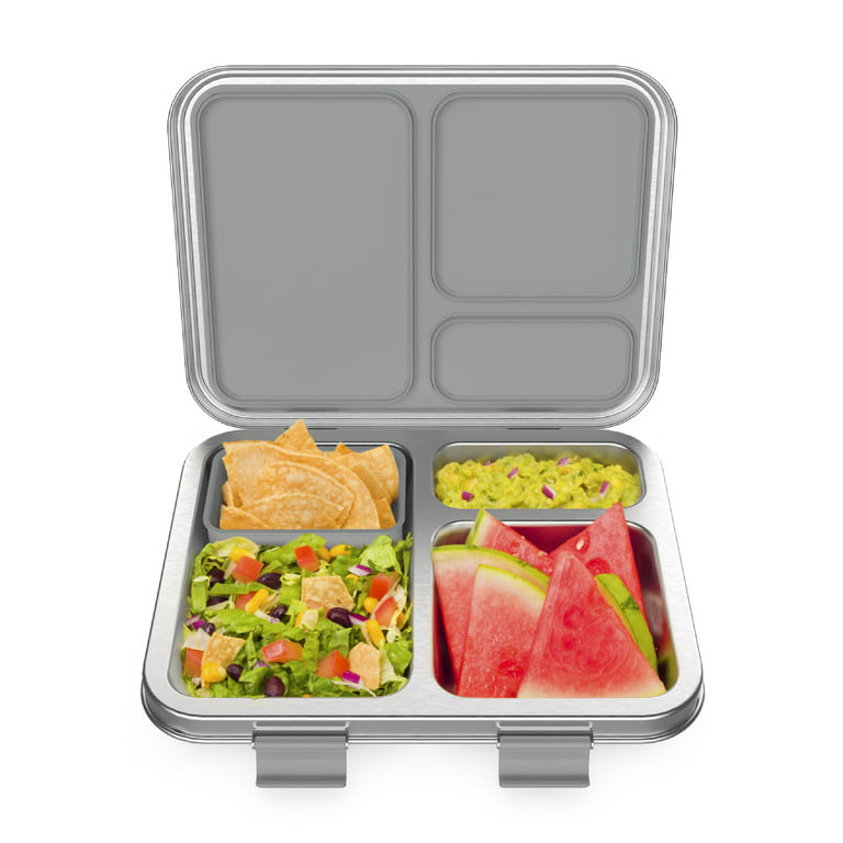 Bentgo Kids Stainless Steel Leak-Resistant Lunch Box - Bento-Style, 3  Compartments, and Bonus Silicone Container for Meals On-the-Go -  Eco-Friendly, Dishwasher Safe, BPA-Free (Blue) 