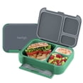 thumbnail image 1 of Bentgo Kids Stow & Go Lunch Box with Built-In Utensil, Leak-Proof Design, Removable Tray, Portion-Perfect Compartments for Kids and Teens (Gray Leaf), 1 of 6