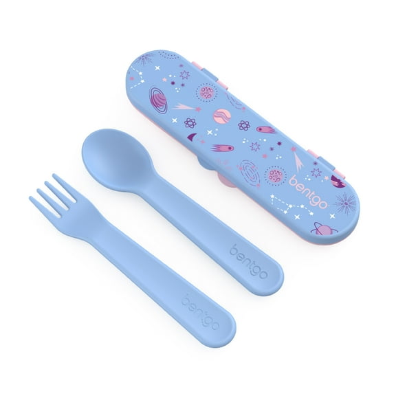 Bentgo Kids Plastic Utensil Set Lavender Galaxy (BGKDUTPL-GLX)