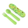 thumbnail image 1 of Bentgo Kids Utensil Set - Reusable Plastic Fork, Spoon & Storage Case - BPA-Free Materials, Easy-Grip Handles, Dishwasher Safe - Ideal for School Lunch, Travel, & Outdoors (Safari), 1 of 7
