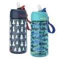 thumbnail image 1 of Bentgo Kids Water Bottle 2-Pack - Leak-Proof, Durable Tritan, BPA-Free 15 oz. Cup for Kids/Toddlers Ages 3+, Safe Sip Spout, & Dishwasher Safe for School/Sports/Daycare/Camp (Rocket/Shark), 1 of 8