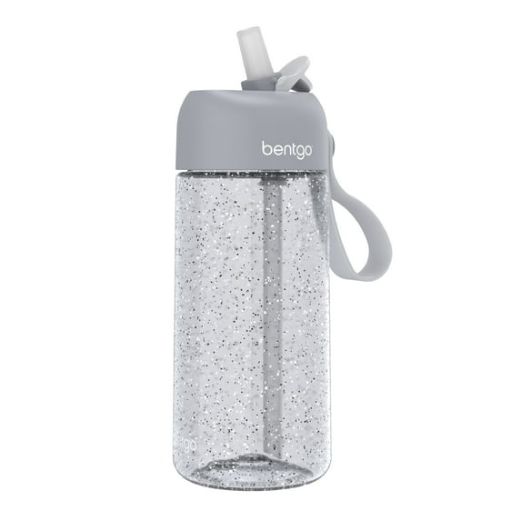bentgo Plastic Water Bottle 15 oz. Silver Glitter (BGKDWB1-SL)