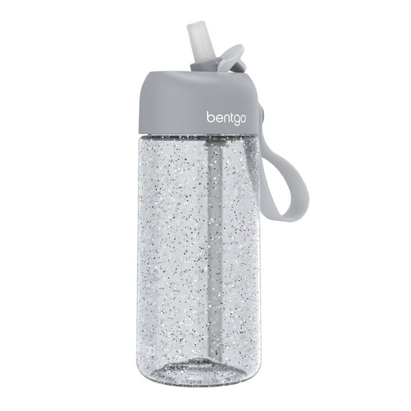 bentgo Plastic Water Bottle 15 oz. Silver Glitter (BGKDWB1-SL)