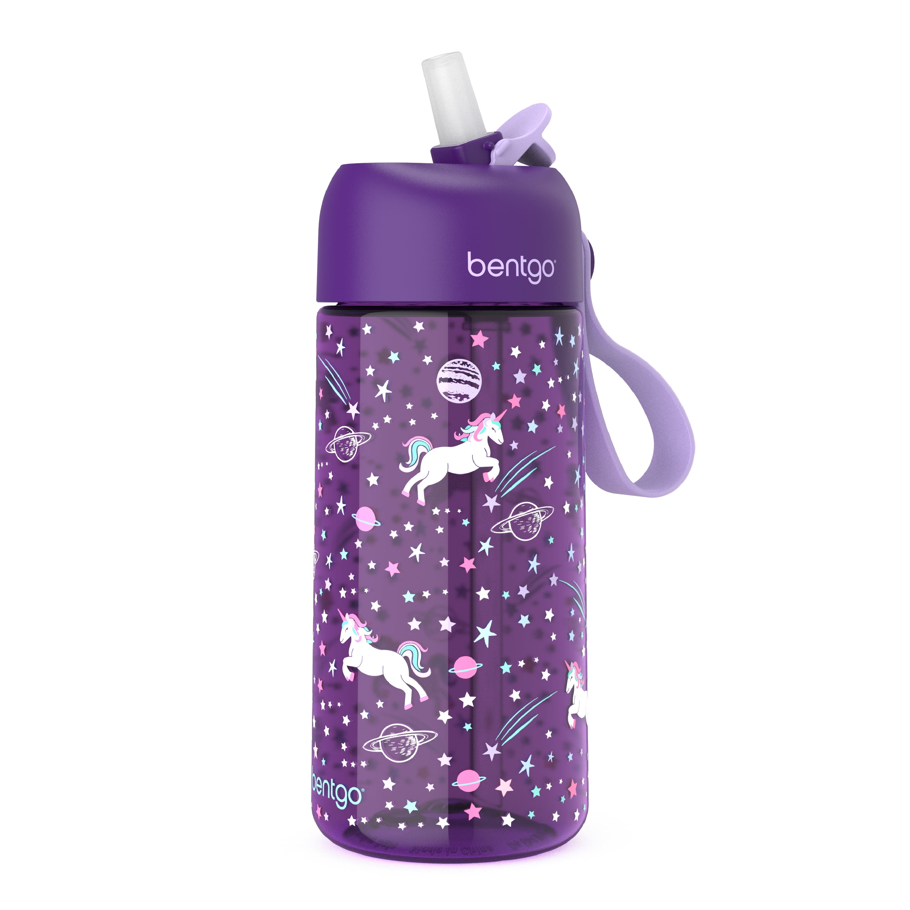 Bentgo® Kids Lunch Box Water Bottle - New & Improved 2023 (Purple)