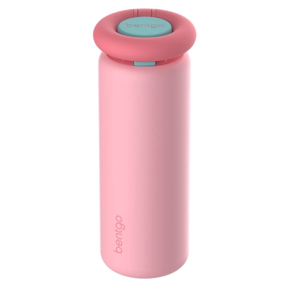 Bentgo Lift Chug Lid 24-Hour Cold Leak-Proof Water Bottle, 24 fl oz (Bubblegum)