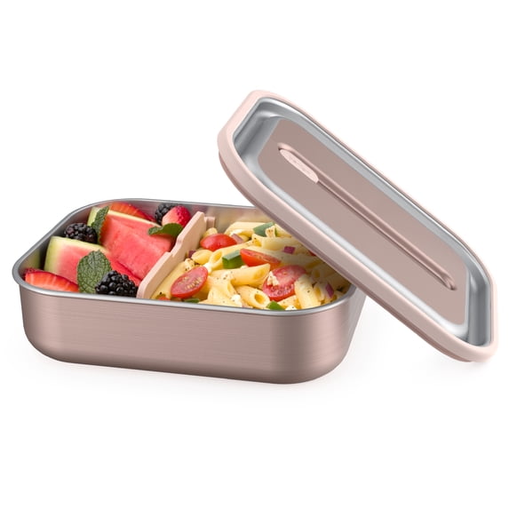 Bentgo, MicroSteel Leak-Proof Lunch Box, 8.5x2.5, Rose Gold - Walmart.com