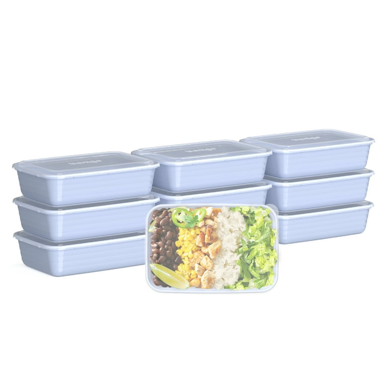  Bentgo® Prep 1-Compartment Containers - 20-Piece Meal Prep Kit:  10 Trays & 10 Lids - Lightweight, Durable, & Reusable BPA-Free To-Go Food  Containers; Microwave/Freezer/Dishwasher Safe (Mint): Home & Kitchen