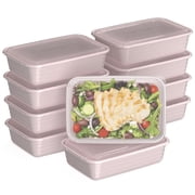 Bentgo Prep - 20-Piece 1-Compartment Reusable Meal Prep Containers with Lids, PFAS & BPA Free Materials, Durable, Microwave, Freezer, & Dishwasher Safe To Go Food Storage (Blush Pink)