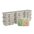 thumbnail image 1 of Bentgo Prep - 2-Compartment Snack Containers with Lids - Reusable, Microwaveable, Durable, & BPA-Free, Freezer and Dishwasher-Safe Meal Prep Food Storage - 10 Trays & 10 Lids (Clay), 1 of 8