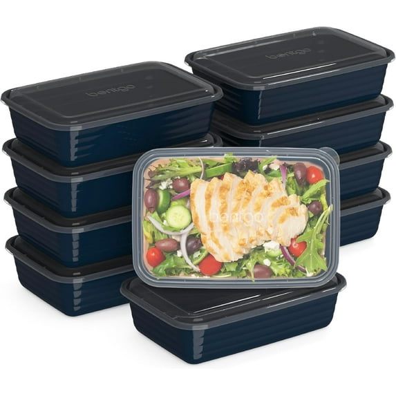 Bentgo Prep 20-Piece Meal Prep Containers with Lids, 1-Compartment Reusable Food Storage Set, Microwave & Dishwasher Safe, BPA-Free