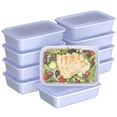 thumbnail image 1 of Bentgo Prep - 20-piece 1-compartment Reusable Meal Containers With Lids  & Bpa Free Materials Durable Microwave Freezer Dishwasher Safe To Go Food Storage (periwinkle), 1 of 8