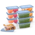 thumbnail image 1 of Bentgo Prep 8 Cup Meal Prep Containers with Lids, PFAS & BPA Free Materials, Durable, Microwave, Freezer, & Dishwasher Safe To Go Food Storage Container 10 Pack - Blue Coast, 1 of 5