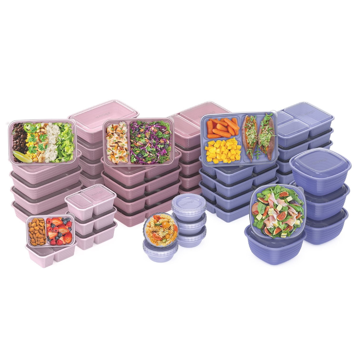 Bentgo Prep 90-Piece Food Storage Set, Dusky Fields - Walmart.com
