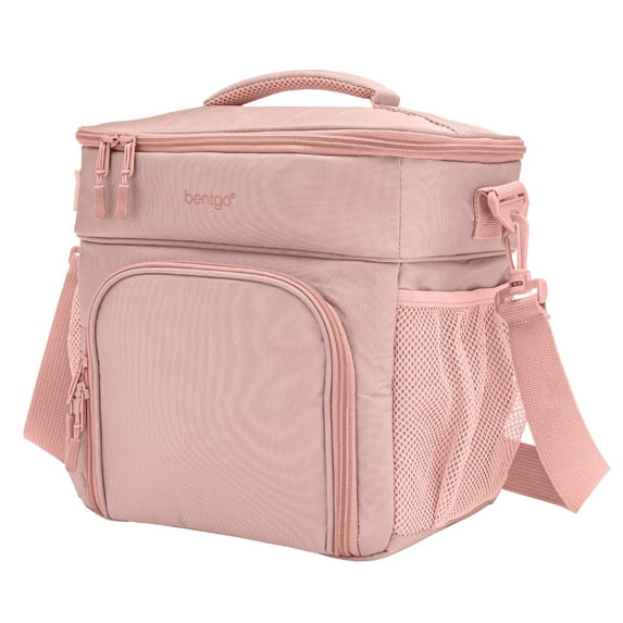 Bentgo Prep Deluxe Multimeal Bag - Premium Insulation with Water-Resistant Exterior & Interior, Holds 5 Meals, Keeps Meals Warm or Cool for up to 8 Hrs - Great for All Day Meal Prep (Blush)