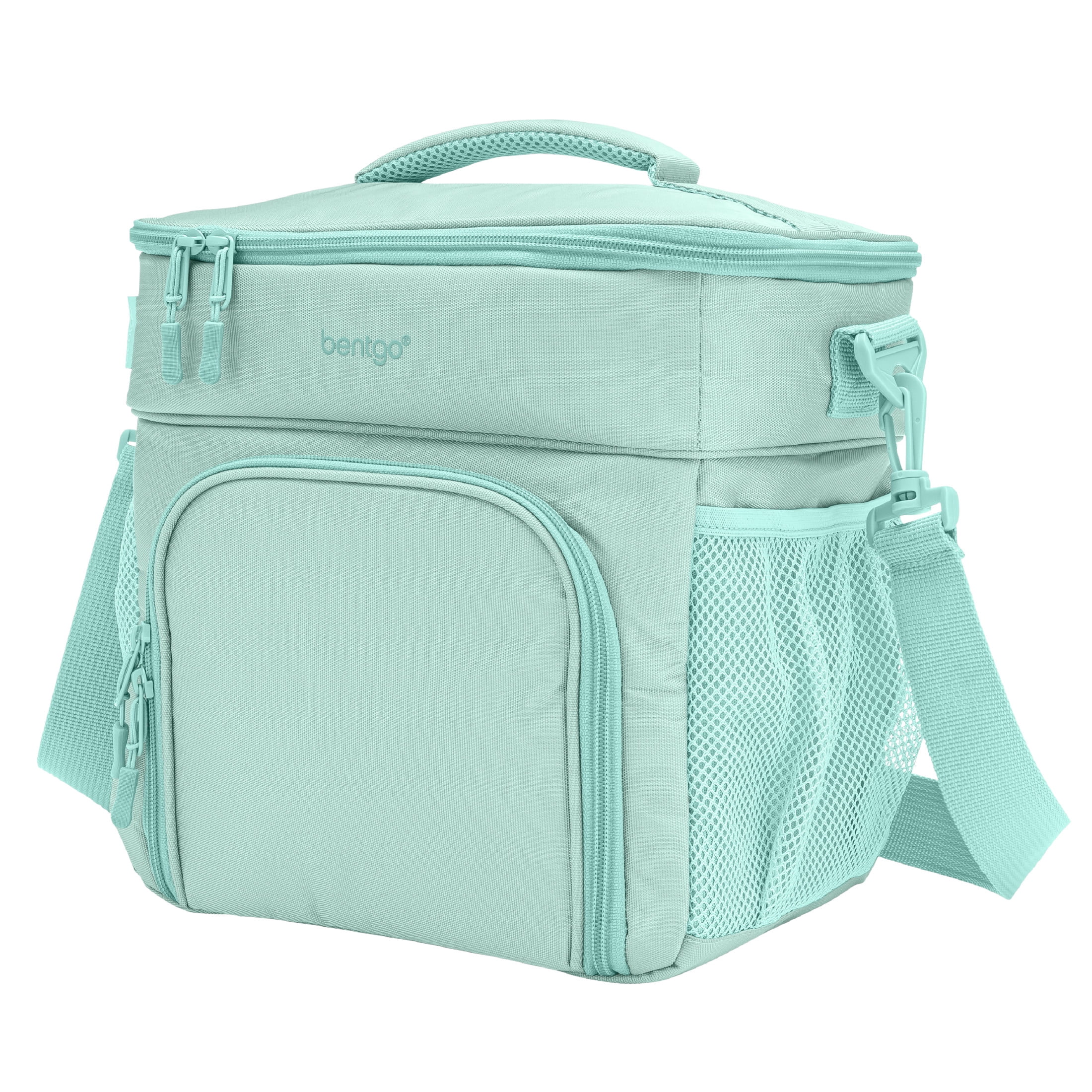 Bentgo Prep Deluxe Multimeal Bag - Premium Insulation with Water-Resistant Exterior & Interior, Holds 5 Meals, Keeps Meals Warm or Cool for up to 8 Hrs - Great for All Day Meal Prep (Coastal Aqua)