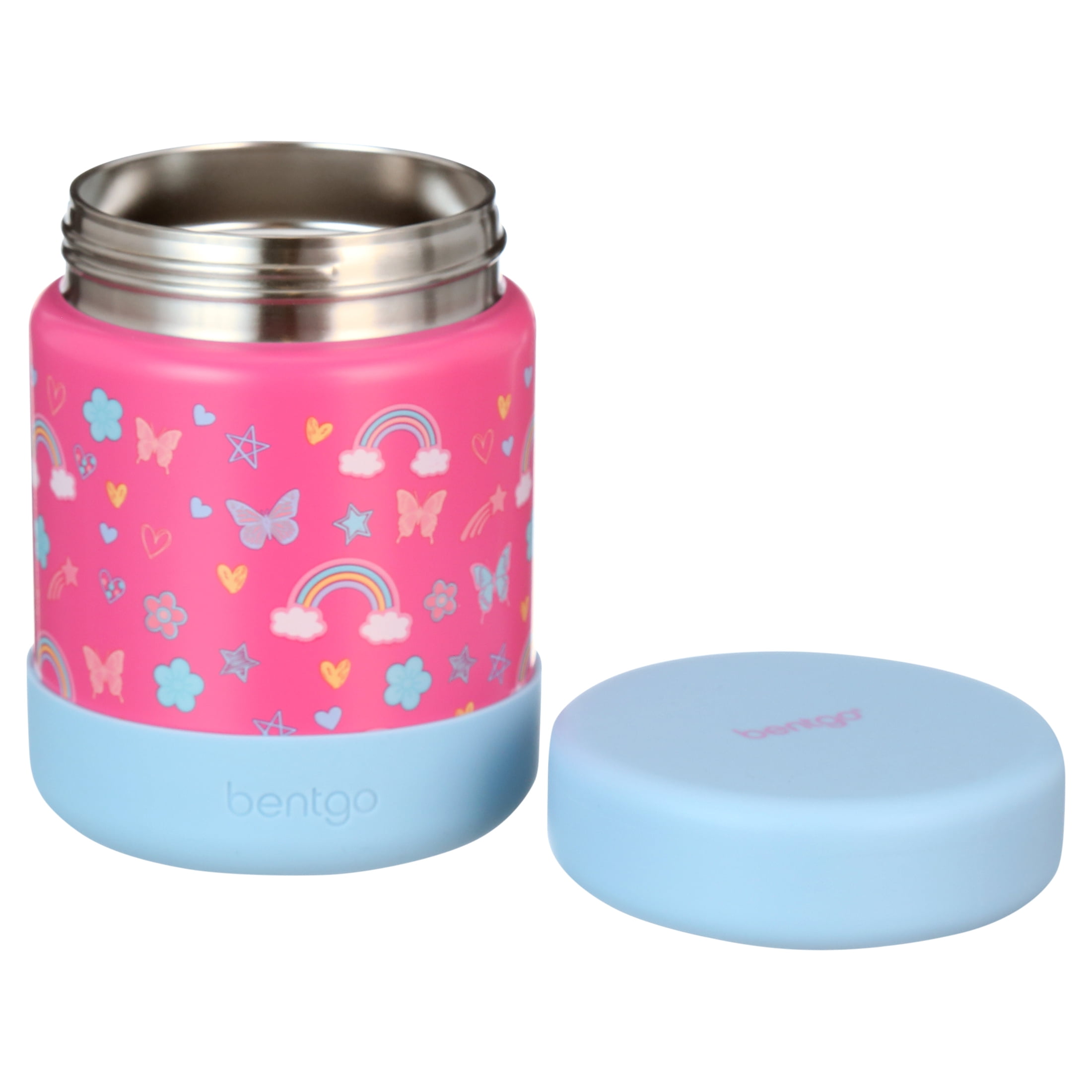 Bentgo Print - Rainbows and Butterflies Stainless Steel Thermal Food Storage Jar