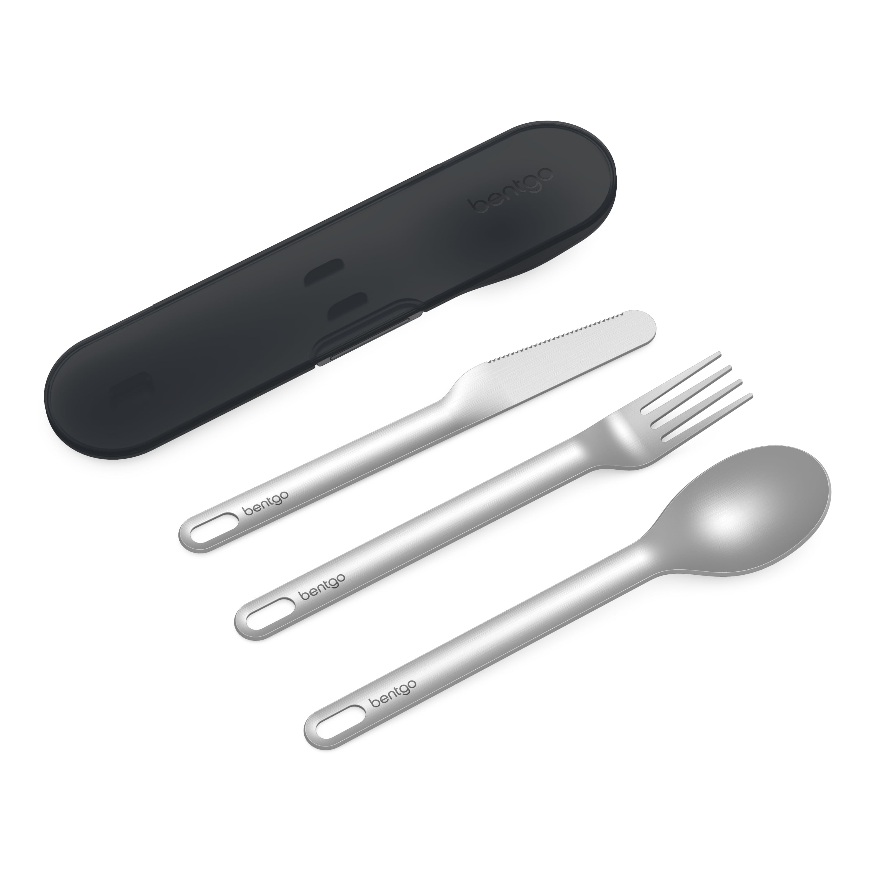 Bentgo® Stainless Travel Utensil Set - Reusable 3-Piece Silverware Set with  Carrying Case, High-Grade Premium Steel, BPA-Free Case, Eco-Friendly 