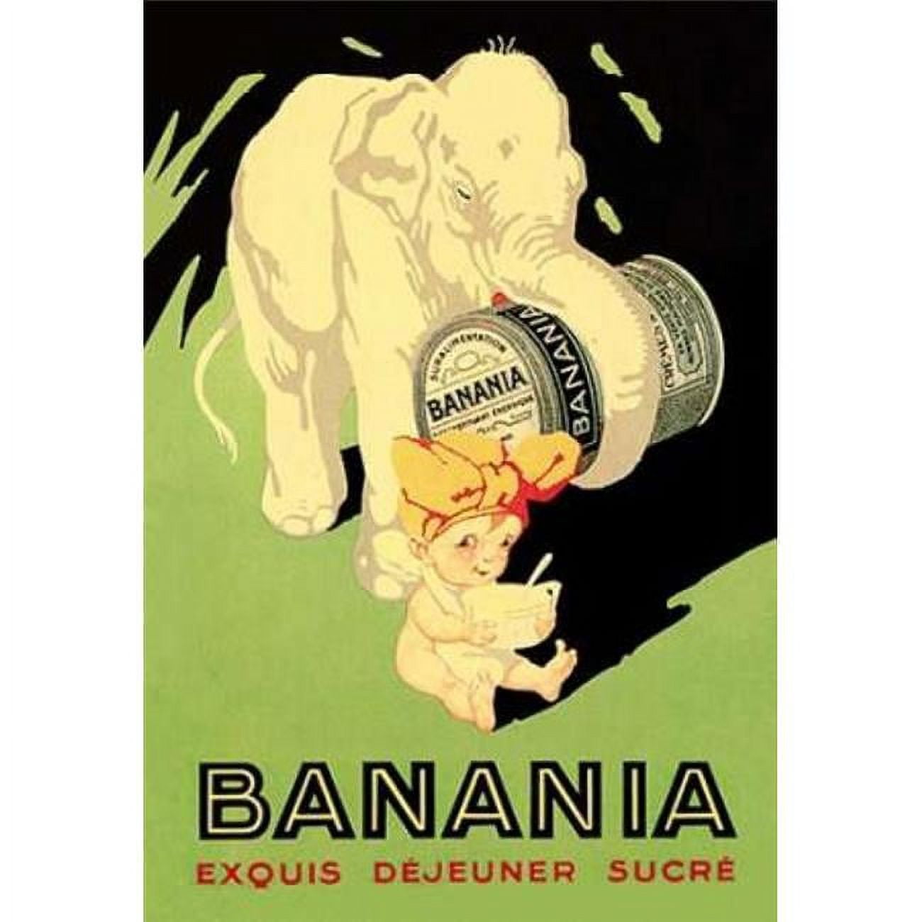 Bentley Global Arts Banania Exquis Dejeuner Sucre Poster Print by Vintage  Elephant - 24 x 36 - Large 