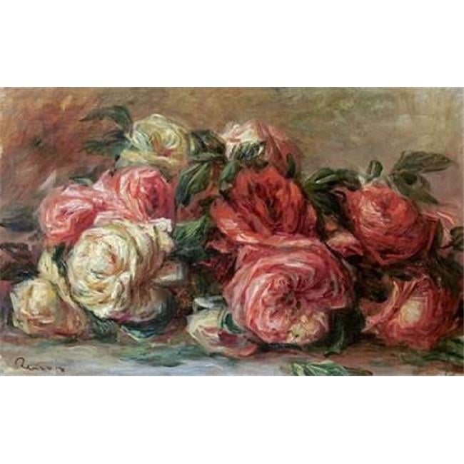Discarded Roses Landscape Poster Print by Pierre-Auguste Renoir - 12 x 18