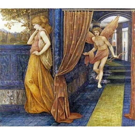 Bentley Global Arts PDX267334LARGE Cupid & Psyche Poster Print by John Roddam Spencer Stanhope, 24 x 24 - Large