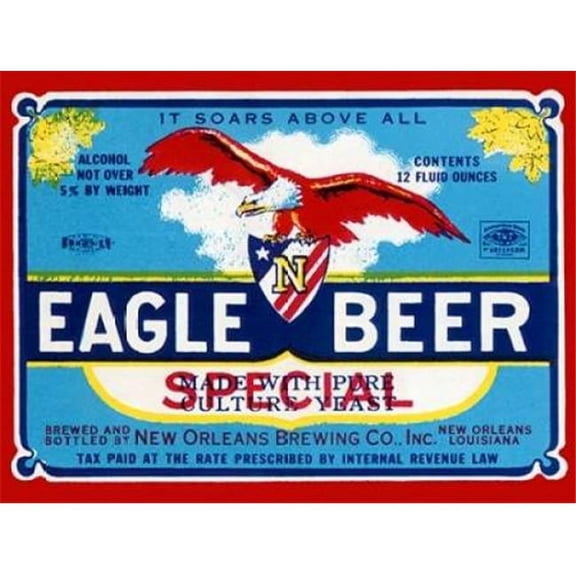 Bentley Global Arts PDX375104SMALL Eagle Beer Special Poster Print by Vintage Booze Labels, 9 x 12 - Small