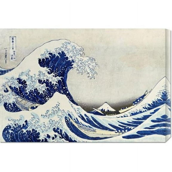 Bentley Global Arts dba American Walls GCS-266563-30-142 Hokusai 'The Great Wave of Kanagawa' Stretched Canvas