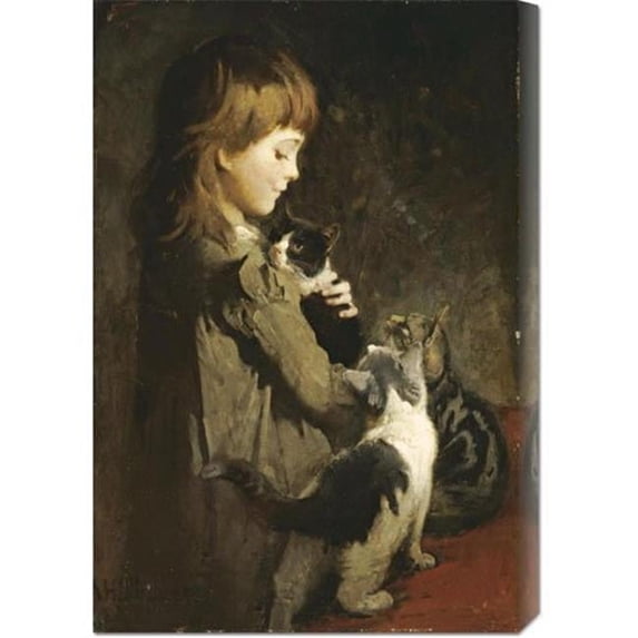 Bentley Global Arts dba American Walls GCS-268581-30-142 Abbott Handerson Thayer 'The Favorite Kitten' Stretched Canvas