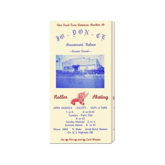 Bentley Global Arts dba American Walls GCS-375773-22-142 RetroRollers 'Jo-Don-Ce Amusement Palace Roller Skating' Stretched Canvas