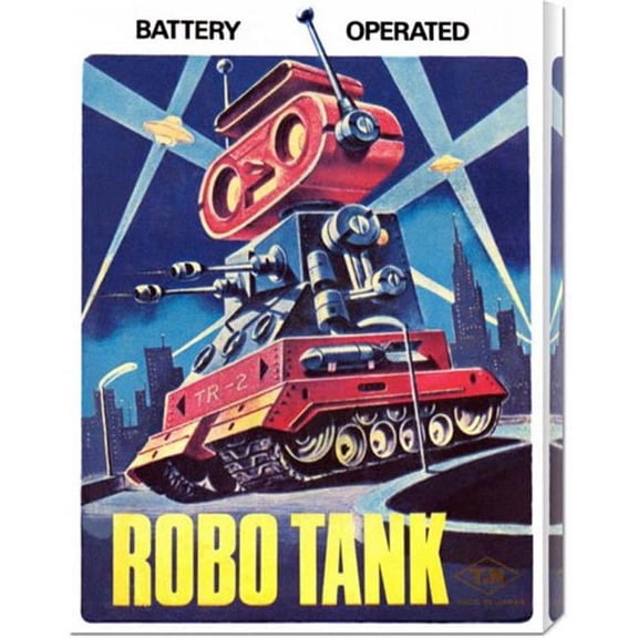 Bentley Global Arts dba American Walls GCS-376386-22-142 retrobot 'Robo Tank' Stretched Canvas