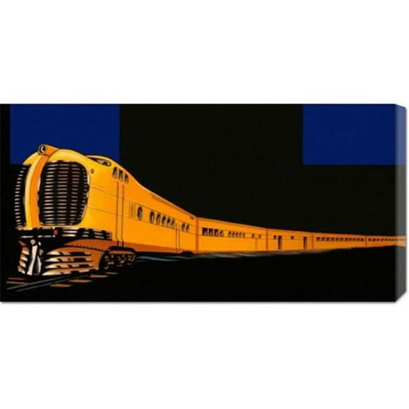 Bentley Global Arts dba American Walls GCS-376451-36-142 Retro Travel 'Golden Limited' Stretched Canvas