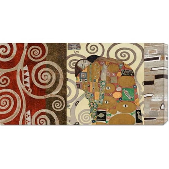 Bentley Global Arts dba American Walls Klimt Patterns 'The Embrace' Stretched Canvas