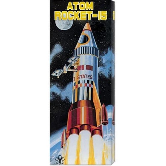 Bentley Global Arts dba American Walls  Retrobot Atom Rocket-15 Stretched Canvas Medium