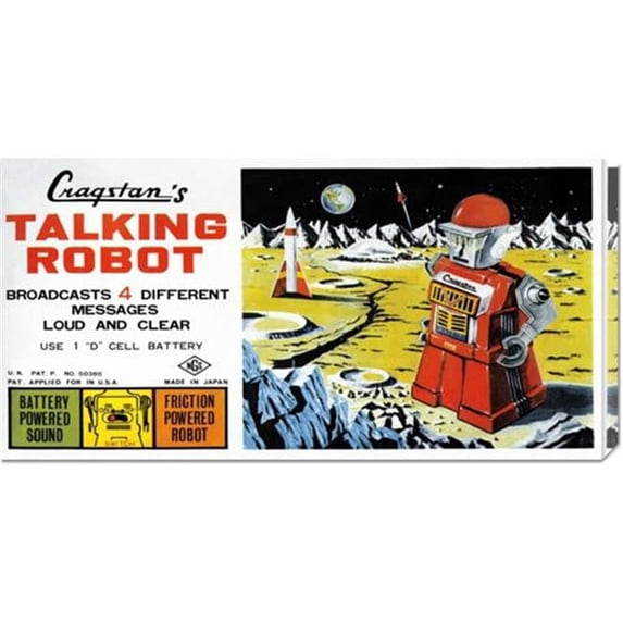 Bentley Global Arts dba American Walls GCS-376349-22-142 retrobot 'Cragstan Talking Robot' Stretched Canvas