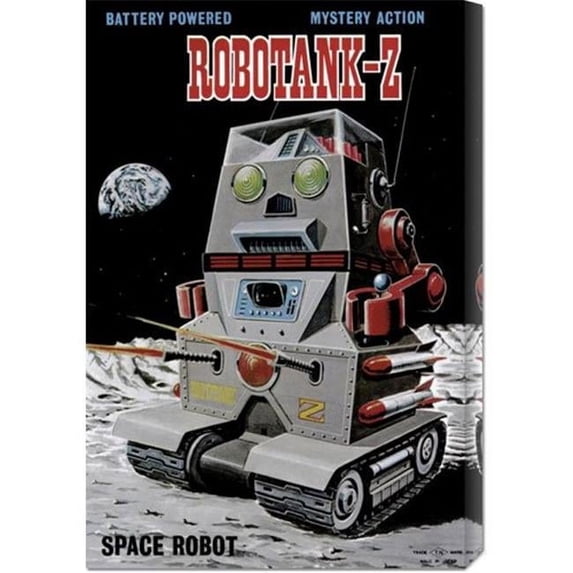 Bentley Global Arts dba American Walls GCS-374850-1624-142 retrobot 'Robotank-Z Space Robot' Stretched Canvas