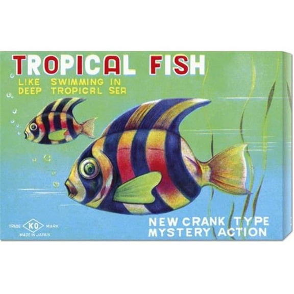 Bentley Global Arts dba American Walls  Retrobot 'Tropical Fish' Stretched Canvas Medium