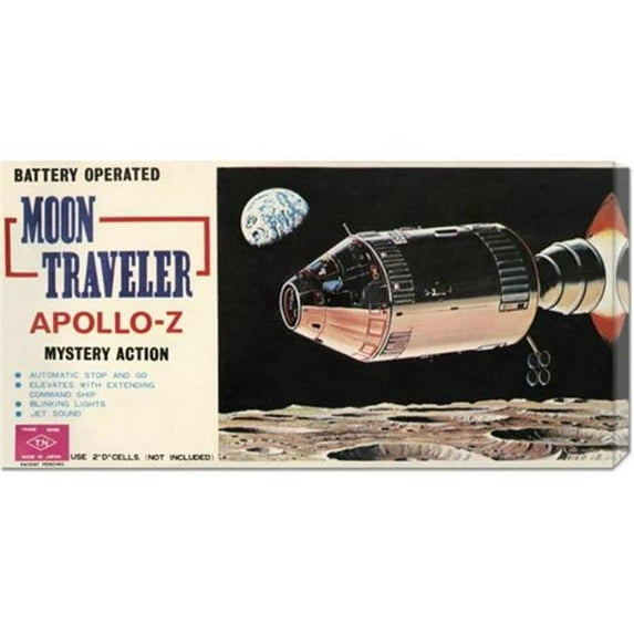 Bentley Global Arts dba American Walls Retrorocket 'Moon Traveler Apollo-Z' Stretched Canvas Medium