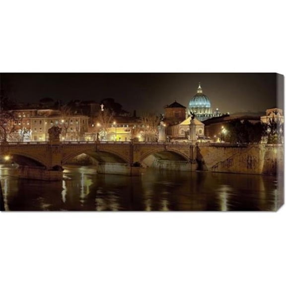 Bentley Global Arts dba American Walls Vadim Ratsenskiy 'Rome at night' Stretched Canvas Medium