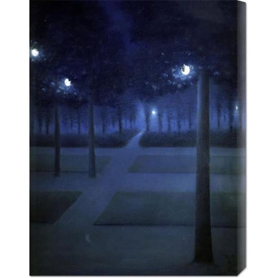 Bentley Global Arts dba American Walls GCS-277352-30-142 William Degouve de Nuncques 'Night In The Park Royal- Brussels' Stretched Canvas