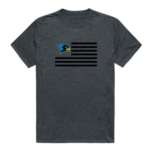 Bentley University Falcons Flag Short Sleeve T-Shirt, Heather Charcoal - 2XL